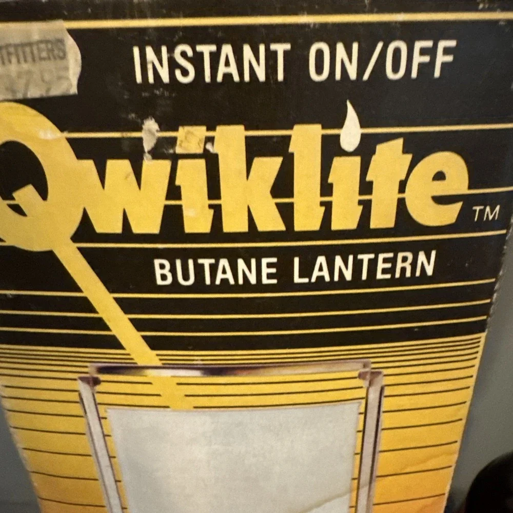 BRINKMANN Qwiklite Butane Lantern Made in Italy Hunting Camping Vintage Prop